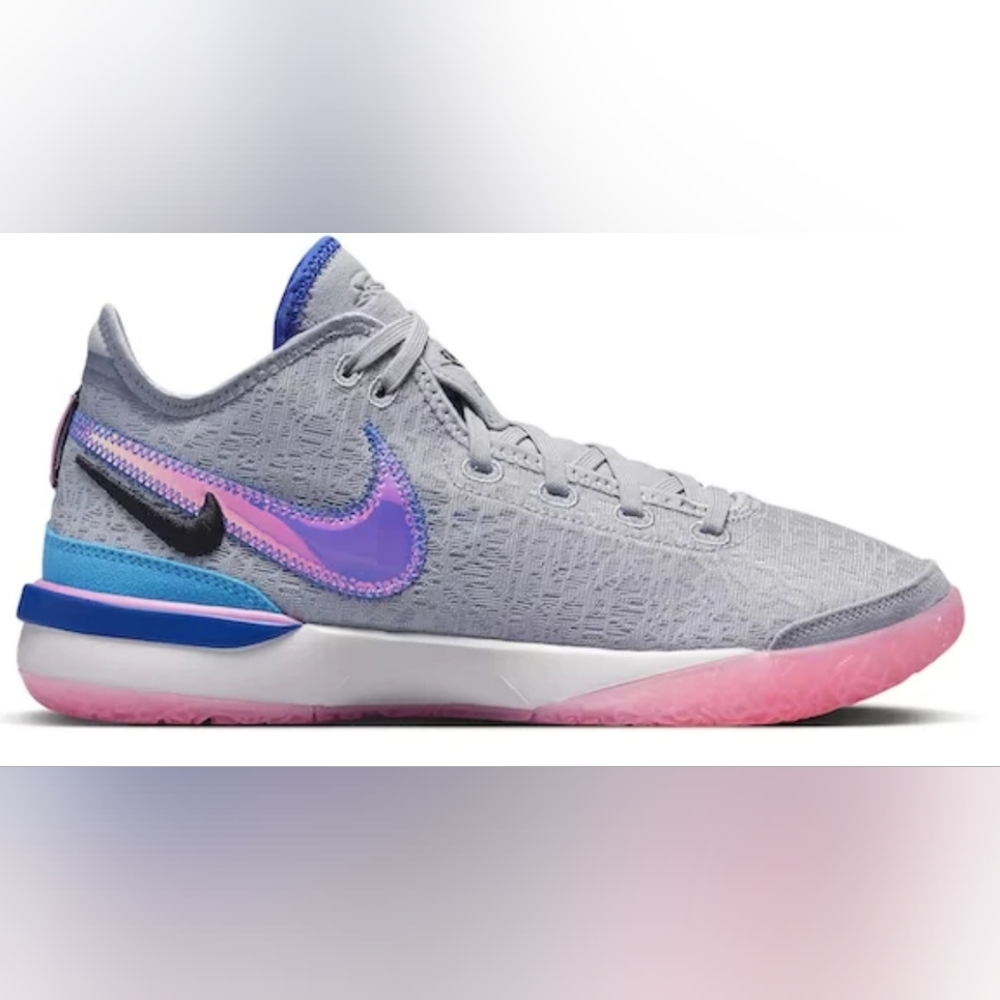 Nike LeBron James NXXT Gen Shoes - Wolf Grey / Pink Spell / Hyper Royal - Picture 2 of 5